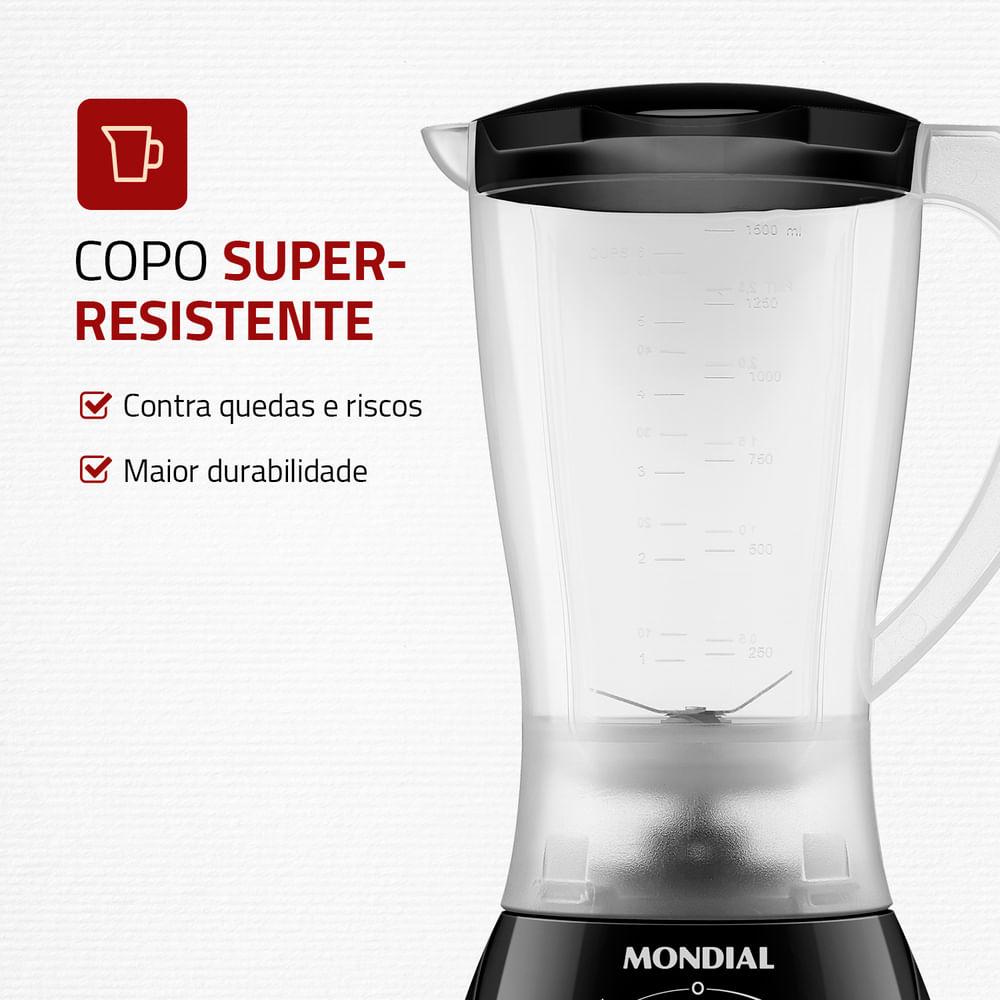 Liquidificador Easy Power Mondial Preto 550W L-550-B - 3