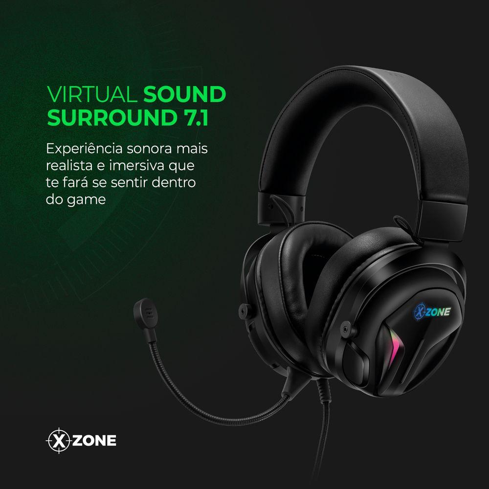 Headset Gamer 7,1 Xzone Preto GHS-04 - 2
