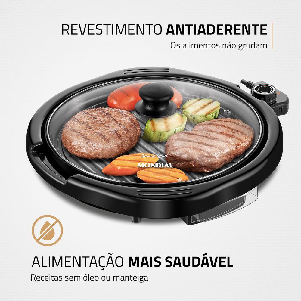 Grill Redondo Smart Grill 30cm Mondial Preto 1200W G-04 - 2