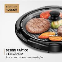 Grill Redondo Smart Grill 30cm Mondial Preto 1200W G-04