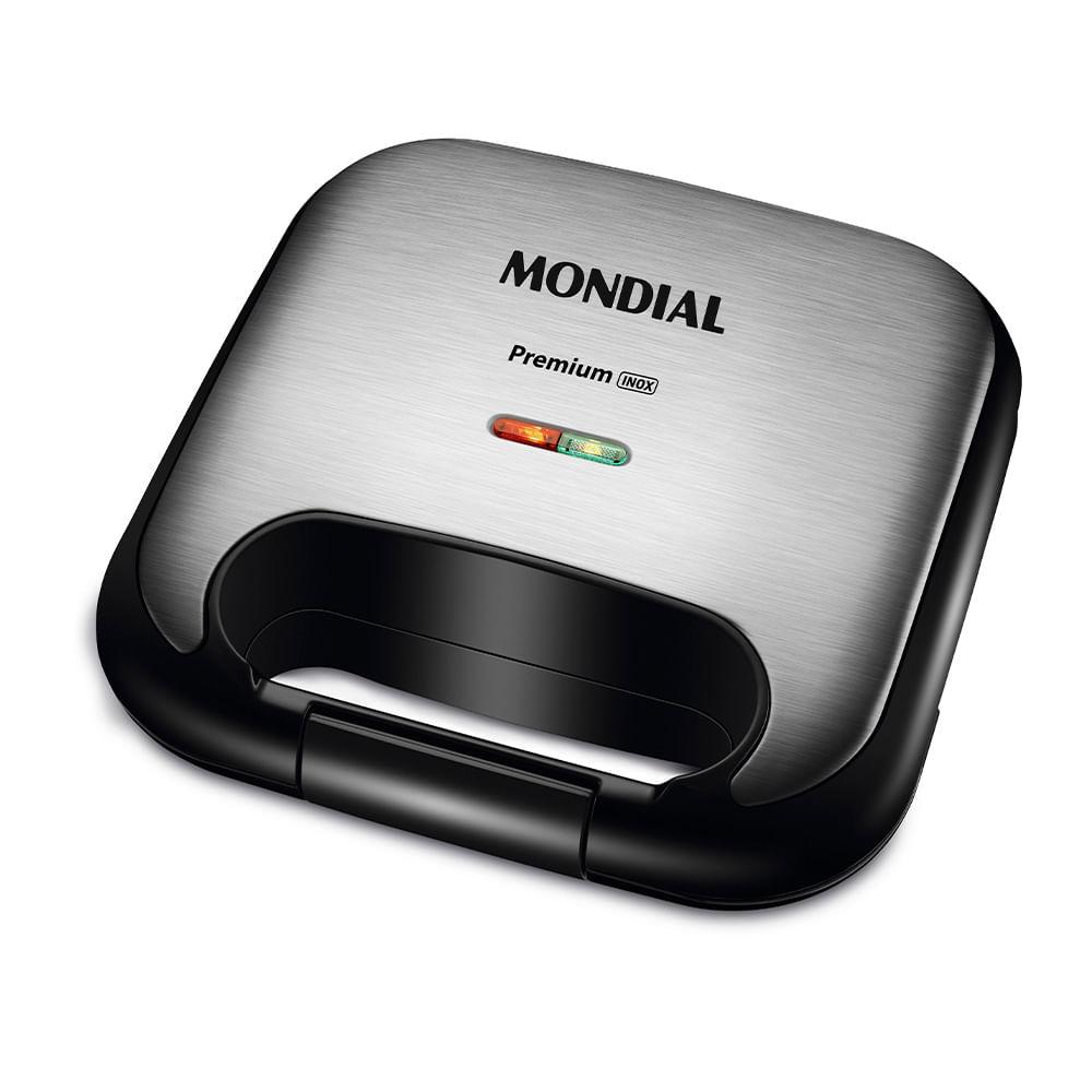 Grill e Sanduicheira Premium Mondial Preto e Inox 750W S-25 - 4