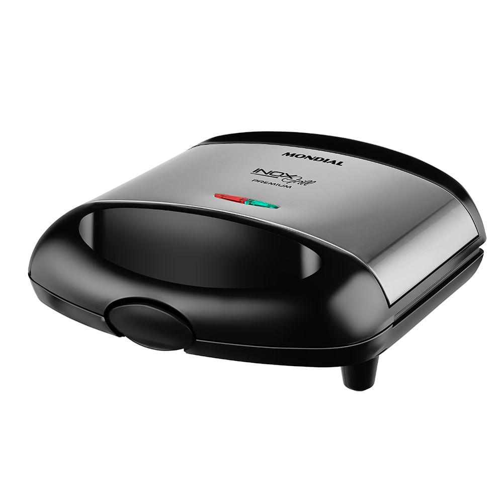Grill e Sanduicheira Premium Mondial Preto e Inox 800W S-07 - 1
