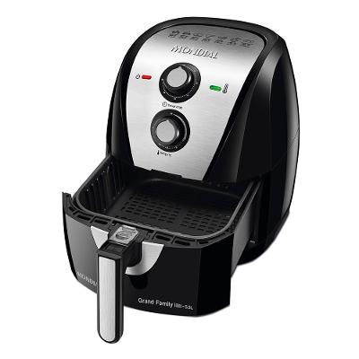 Fritadeira Sem Óleo Air Fryer 5,5L Mondial Preto e Inox 1900W AF-55 I