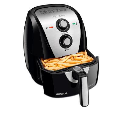 Fritadeira Sem Óleo Air Fryer 5,5L Mondial Preto e Inox 1900W AF-55 I