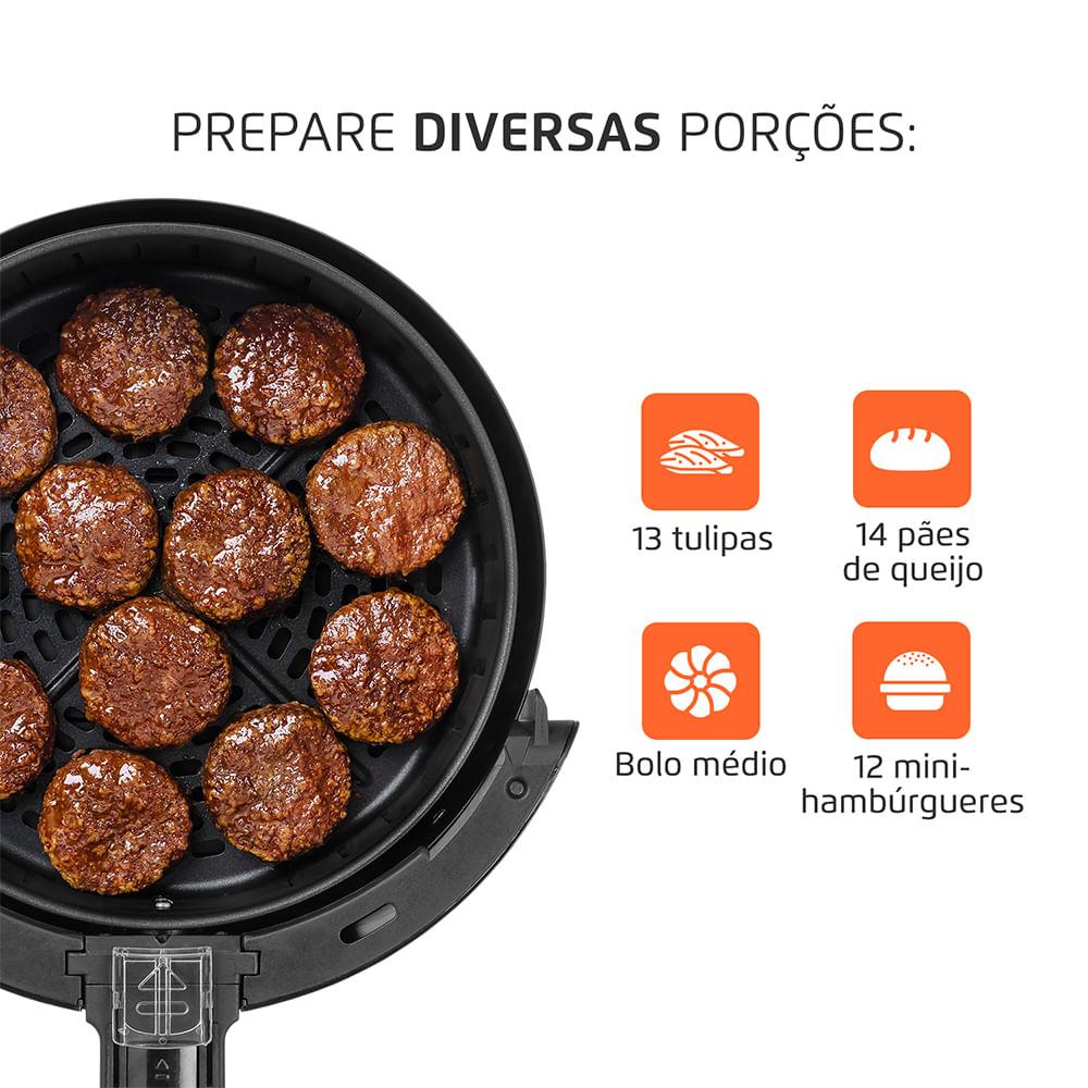 Fritadeira Sem Óleo Air Fryer 3,5L Mondial Preto e Inox 1500W AF-30-DI - 3