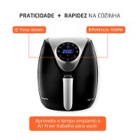 Fritadeira Sem Óleo Air Fryer 3,5L Mondial Preto e Inox 1500W AF-30-DI - 8