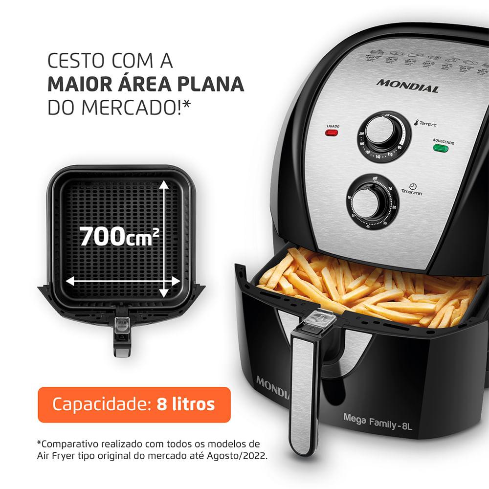 Fritadeira Sem Óleo Air Fryer 8 Litros AFN-80-BI Mondial - 3