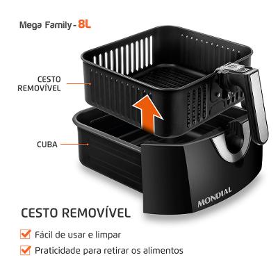 Fritadeira Sem Óleo Air Fryer 8 Litros AFN-80-BI Mondial