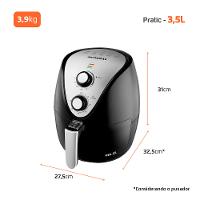 Fritadeira Sem Óleo Air Fryer 3,5L Mondial Preto e Inox 1500W AF-30 I - 8