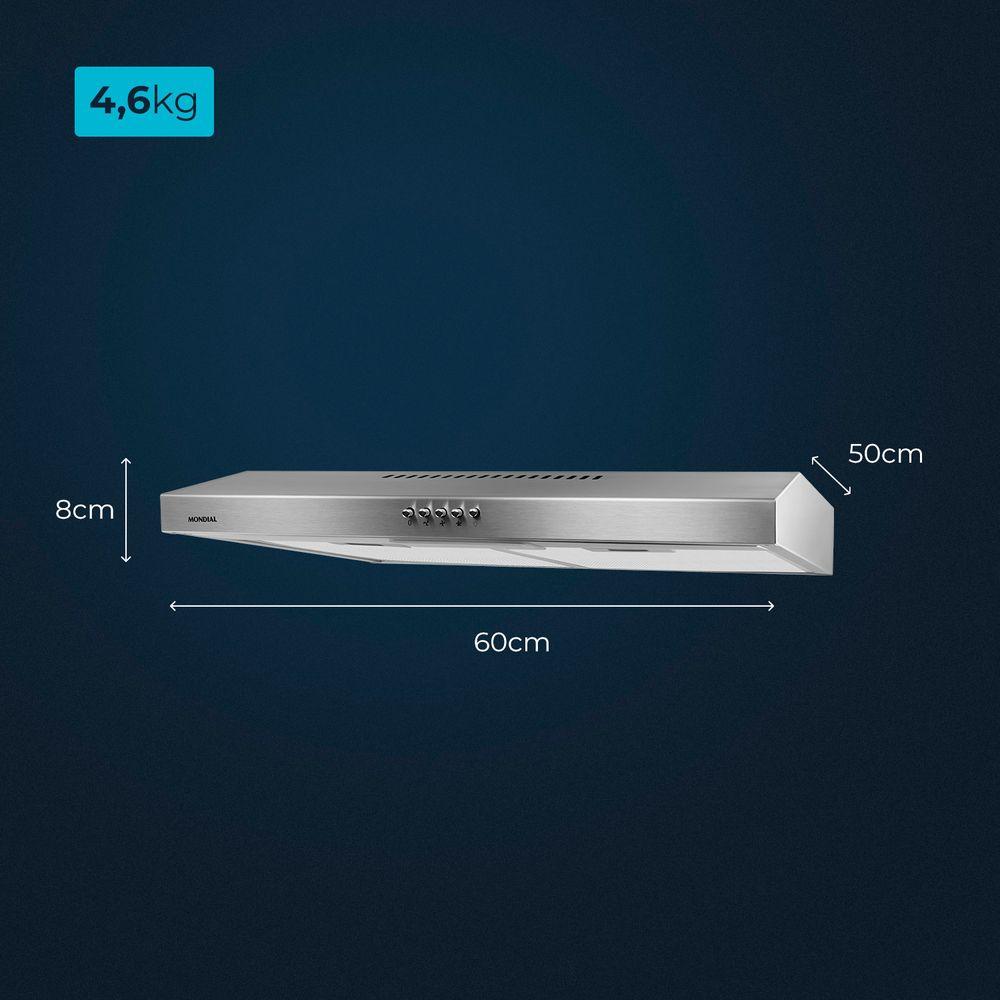 Depurador de Ar 60cm Mondial Inox 165W DP60-01 - 5