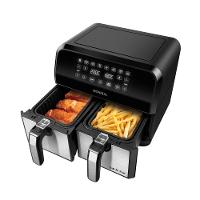 Fritadeira Air Fryer Dual Duplo Cesto 8L Mondial Preto e Inox0W AFD-01-BI - 1