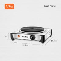 Fogão Elétrico Fast Cook Mondial Inox 1000W FE-04 - 1