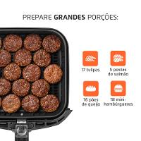 Fritadeira Sem Óleo Air Fryer 5L Mondial Preto e Inox 1900W AFN-50-BI - 3