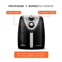 Fritadeira Sem Óleo Air Fryer 5L Mondial Preto e Inox 1900W AFN-50-BI - 7