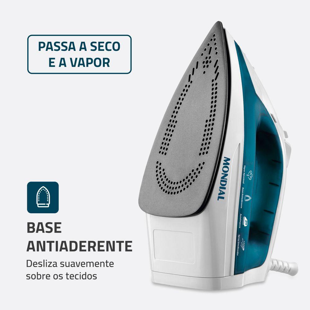 Ferro a Vapor Mondial Azul e Branco 1200W F-32 - 2