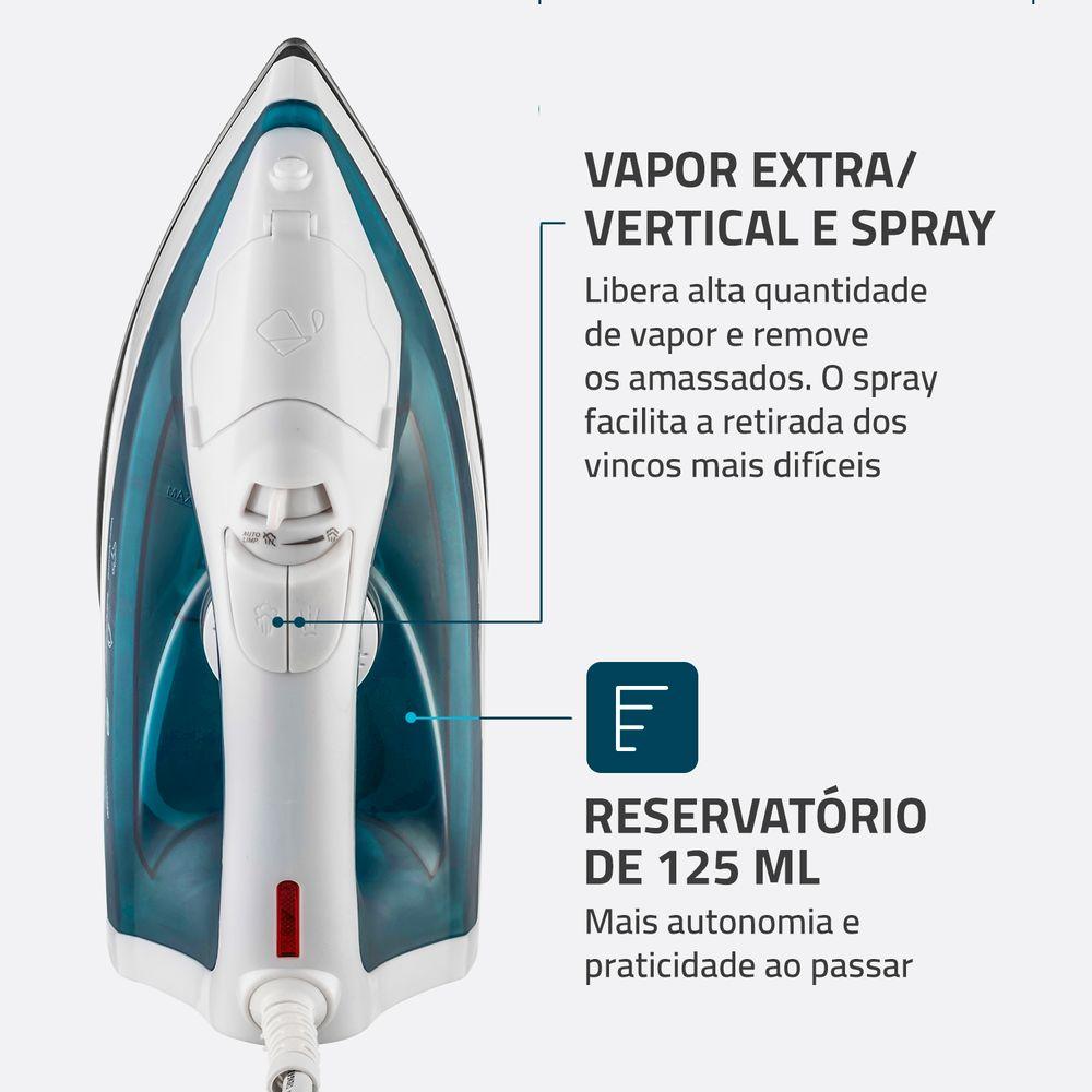 Ferro a Vapor Mondial Azul e Branco 1200W F-32 - 4