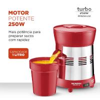 Extrator Turbo Premium Mondial Vermelho e Inox 250W E-24 - 2