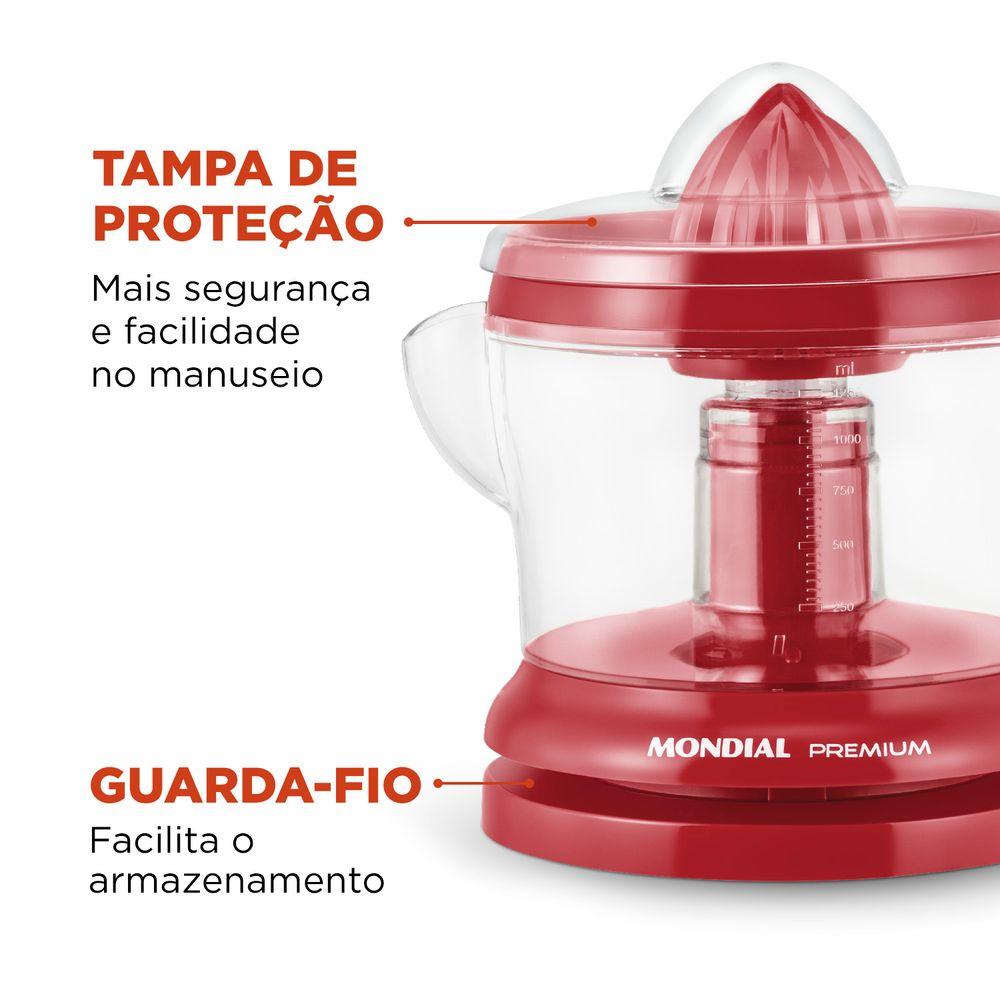Espremedor Premium Mondial Vermelho 30W E-23 - 5