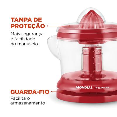 Espremedor Premium Mondial Vermelho 30W E-23