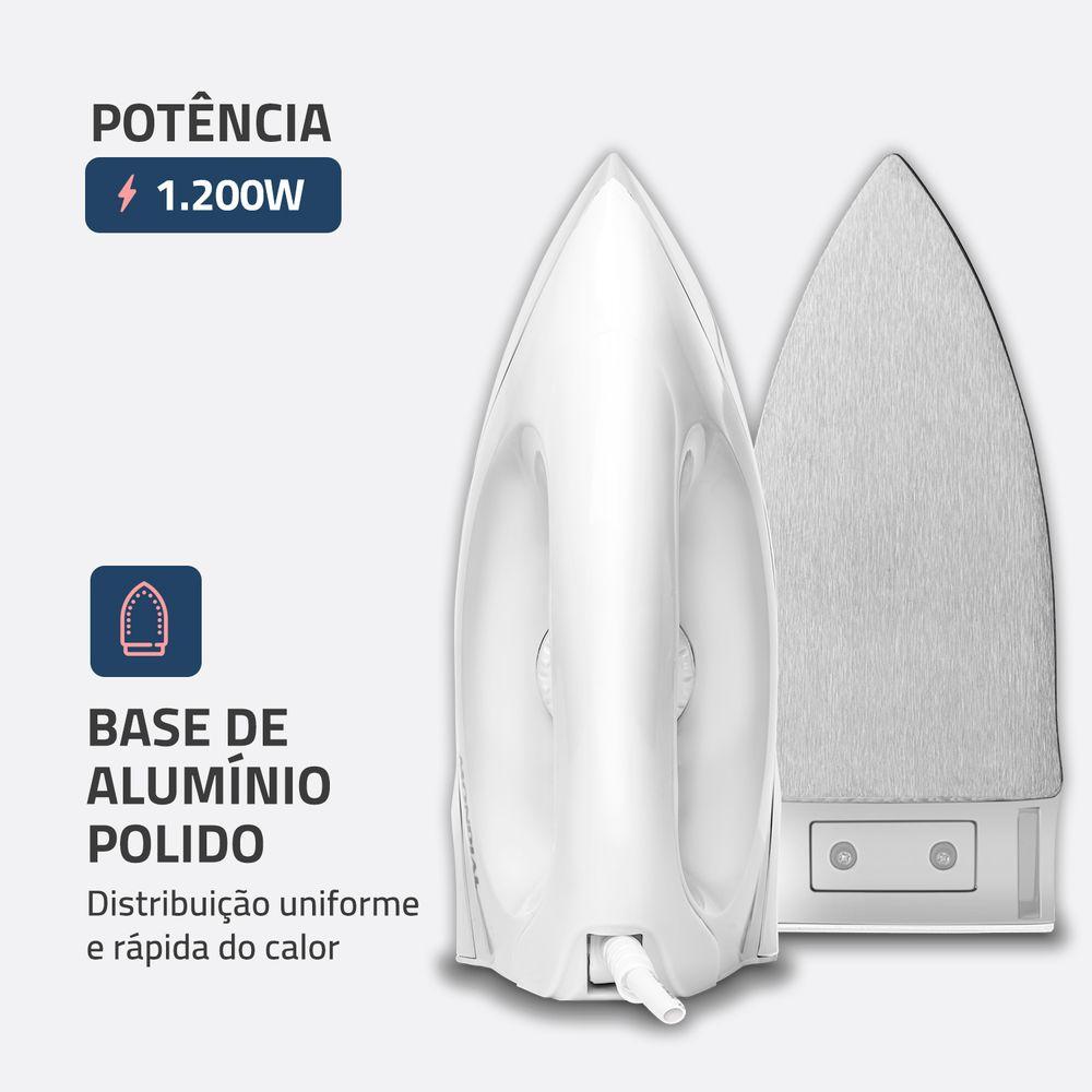 Ferro de Passar a Seco Mondial Branco 1200W FSN-55-W - 2