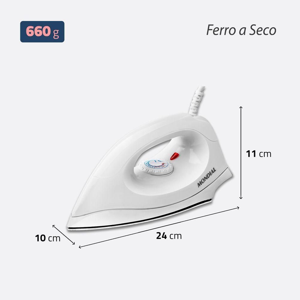 Ferro de Passar a Seco Mondial Branco 1200W FSN-55-W - 5