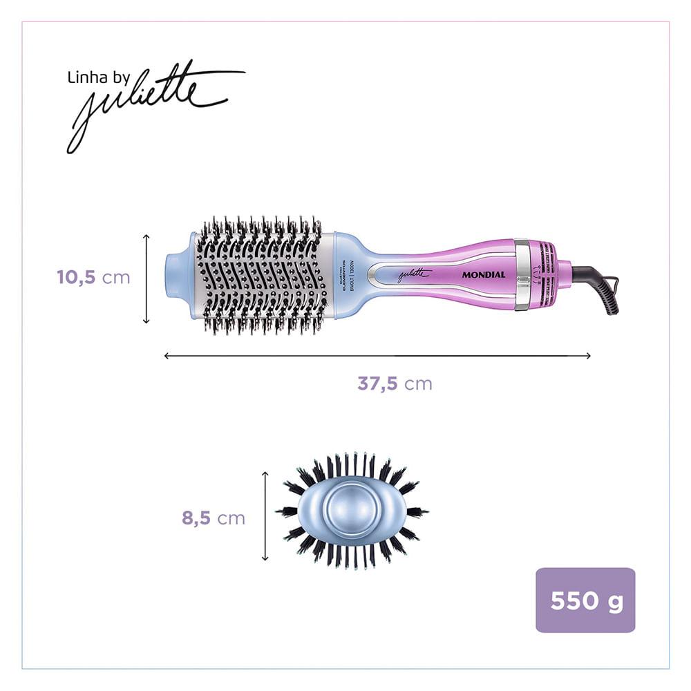 Escova Secadora By Juliette Mondial Azul e Rosa 1300W ES-JU-03 - 1