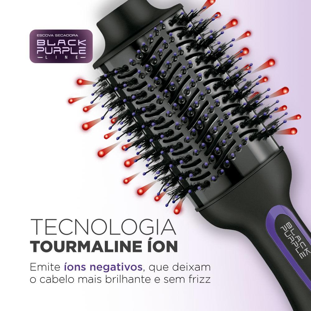 Escova Secadora Mondial Preto e Roxo 1200W ES-08 - 2