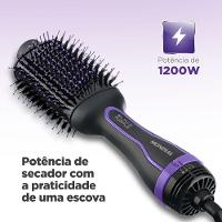 Escova Secadora Mondial Preto e Roxo 1200W ES-08 - 3
