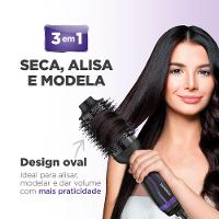 Escova Secadora Mondial Preto e Roxo 1200W ES-08