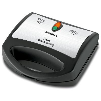 Crepeira Pratic Crepe & Hot Dog Mondial Preto e Inox 850W CP-01