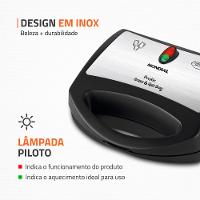 Crepeira Pratic Crepe & Hot Dog Mondial Preto e Inox 850W CP-01 - 5