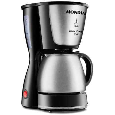 Cafeteira Elétrica Dolce Arome Mondial Preto e Inox 550W C-34JI-15X