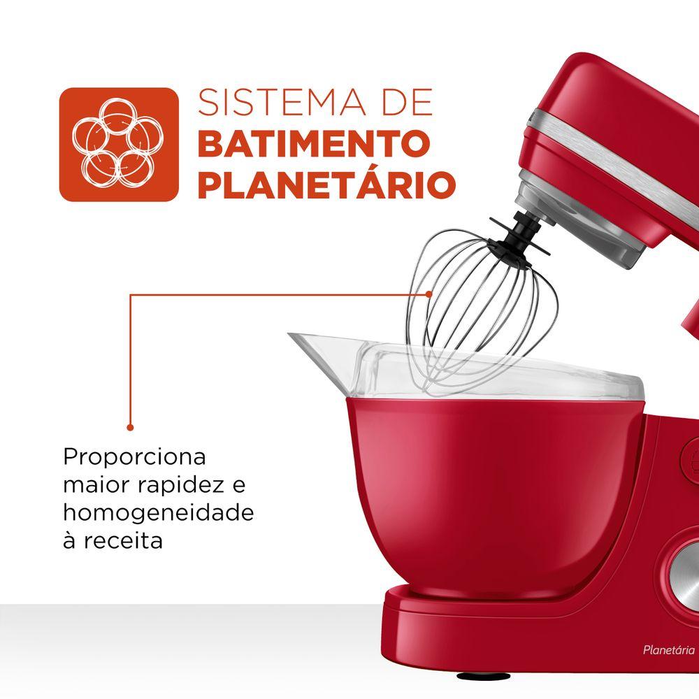 Batedeira Planetária Mondial Vermelho 700W BP-03-R - 3