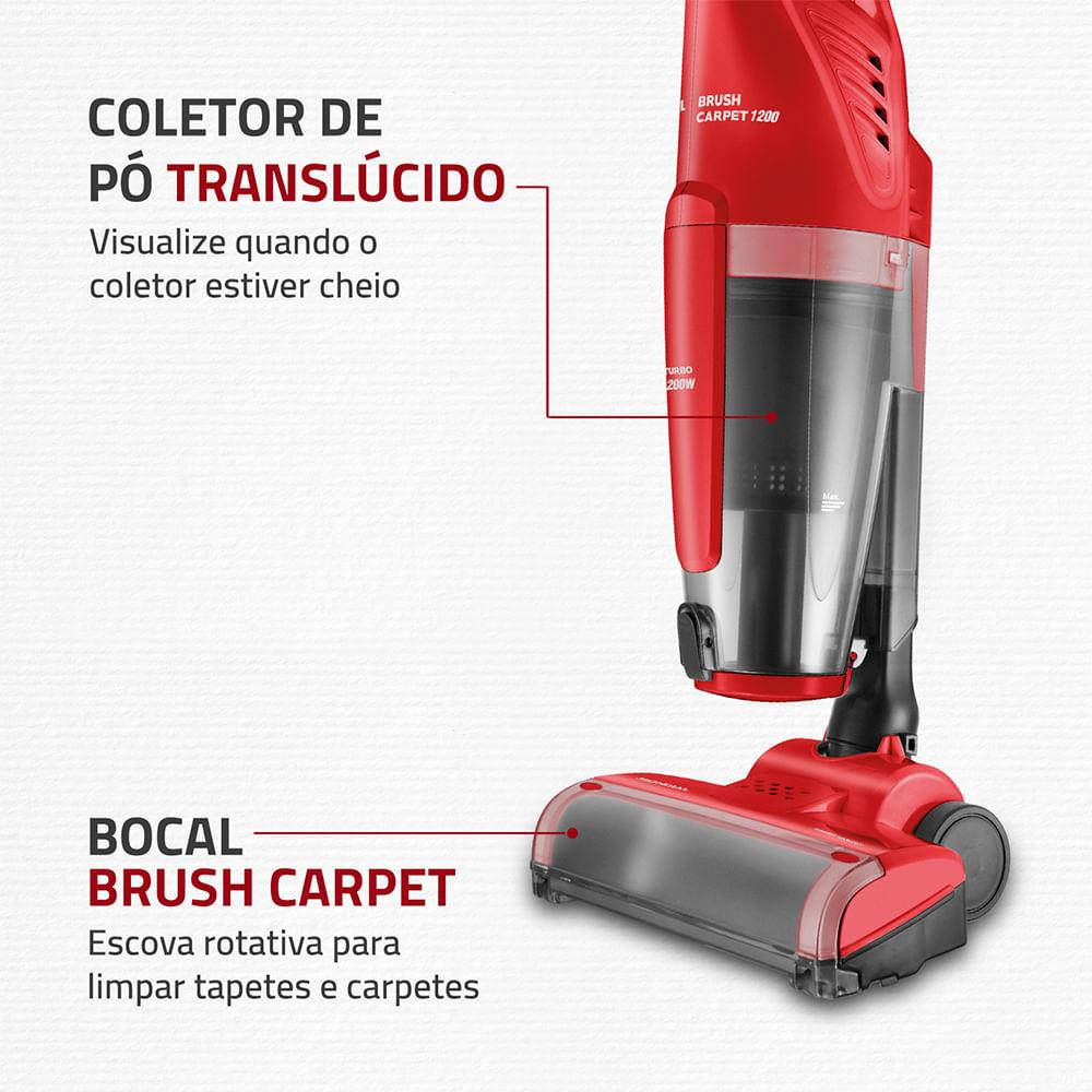 Aspirador de Pó Portátil e Vertical Mondial 1200W - com Filtro HEPA Brush Carpet AP-25 - 4