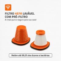 Aspirador de Pó Vertical Turbo Premium Mondial Preto e Laranja 1200W AP-31 - 3