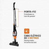 Aspirador de Pó Vertical Turbo Premium Mondial Preto e Laranja 1200W AP-31 - 5