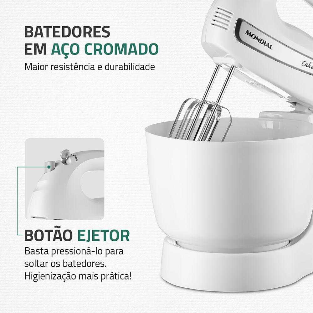 Batedeira Cake Premium Mondial Branco 500W B-50-W - 4