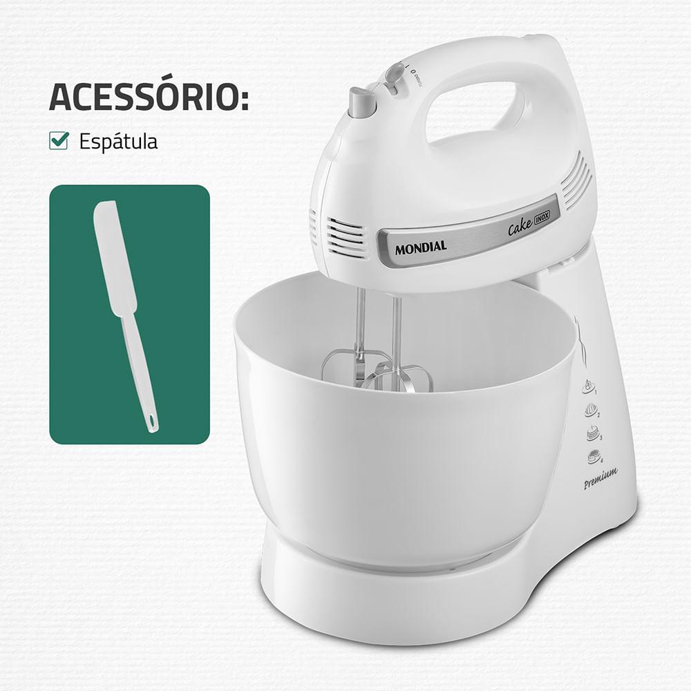Batedeira Cake Premium Mondial Branco 500W B-50-W - 6