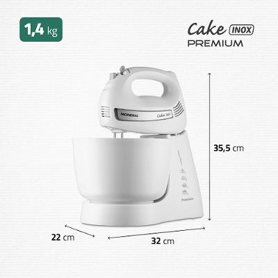 Batedeira Cake Premium Mondial Branco 500W B-50-W