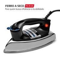 Ferro a Seco Mondial Preto e Cromado 1400W FS-01-BI - 2