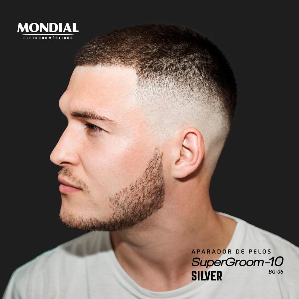 Aparador de Pelos Super Groom 10 Mondial Preto/Prata 6W Bivolt - BG-06 - 8