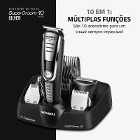 Aparador de Pelos Super Groom 10 Mondial Preto/Prata 6W Bivolt - BG-06 - 2
