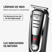 Aparador de Pelos Super Groom 10 Mondial Preto/Prata 6W Bivolt - BG-06 - 5