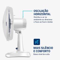 Ventilador de Mesa 30cm Super Power Mondial Branco e Azul Escuro 60W VSP-30-W