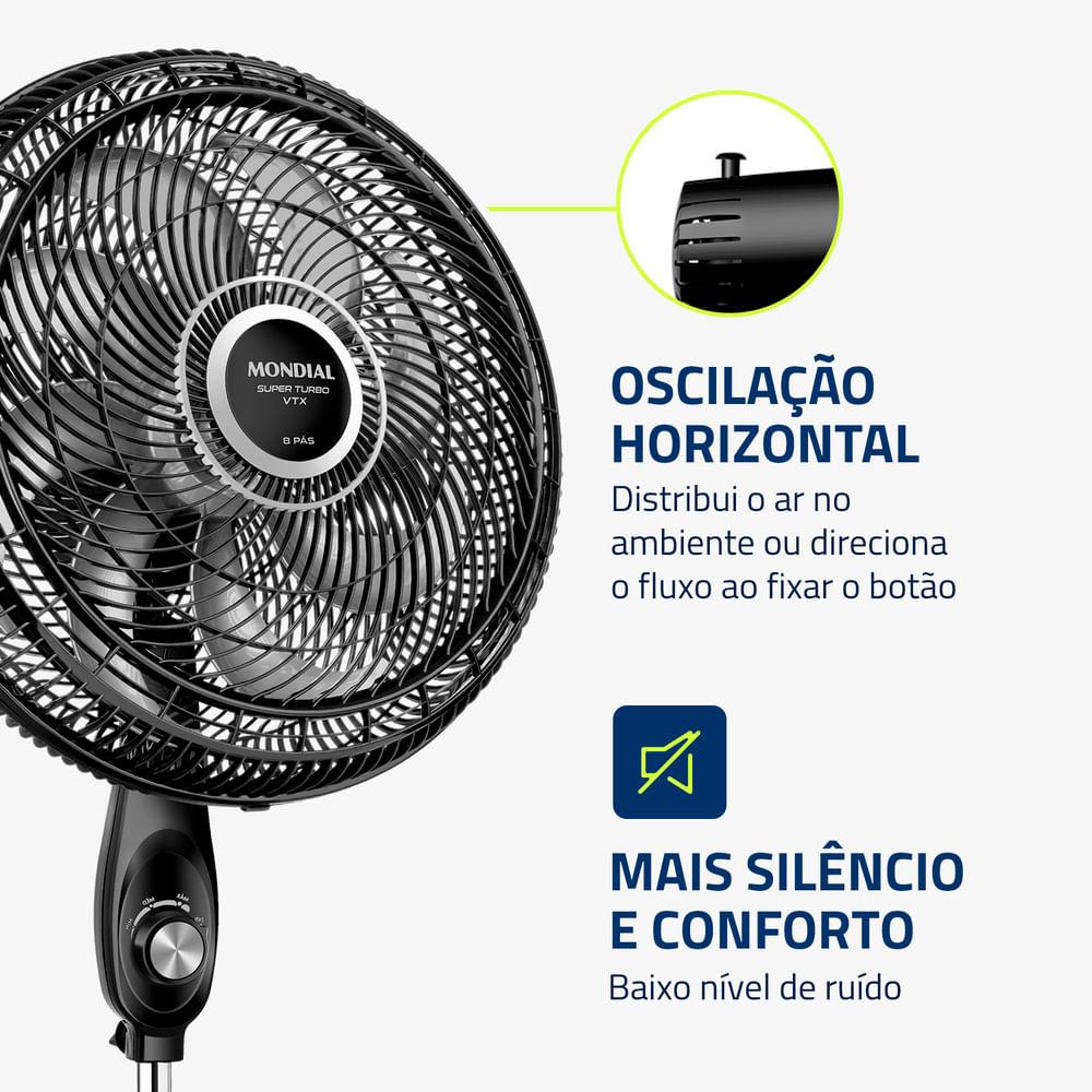 Ventilador Coluna Mondial - Turbo 8 Pás - VTX-50C-8P - 9