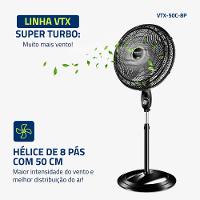 Ventilador Coluna Mondial - Turbo 8 Pás - VTX-50C-8P
