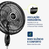 Ventilador Coluna 40cm Super Turbo Tech Mondial Preto e Prata 140W VTX-40C-8P-CR - 3