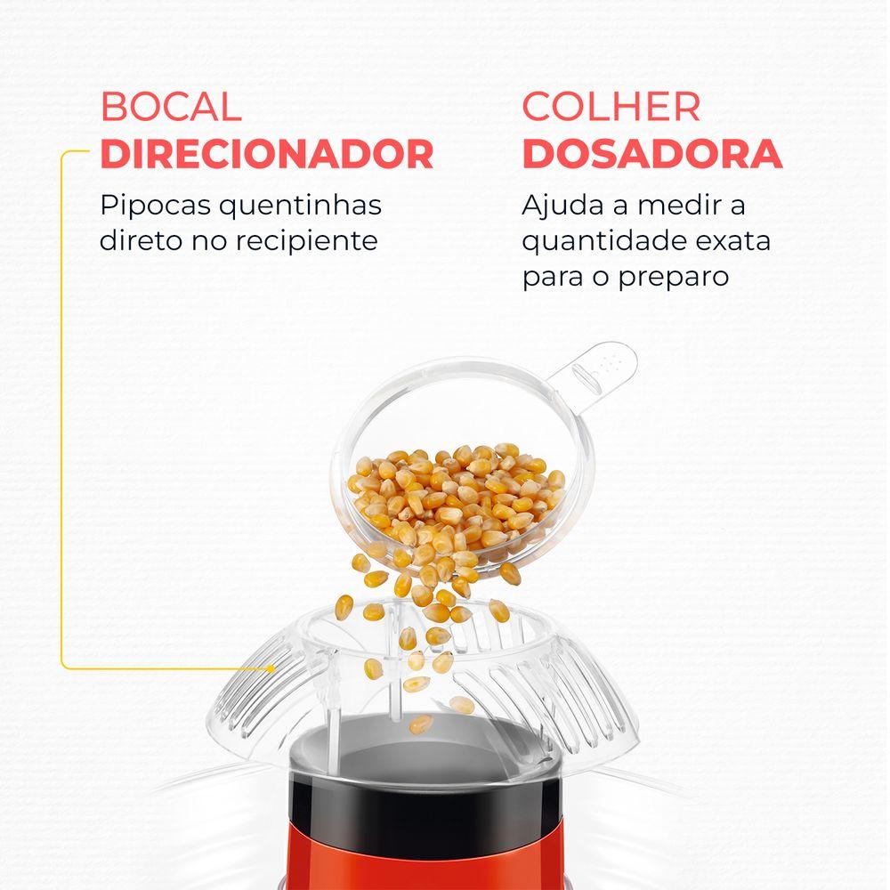 Pipoqueira Pop Bowl Mondial Vermelho 700W PP-05 - 5