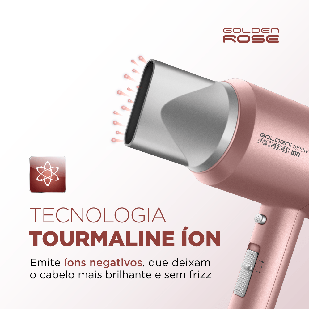 Secador de Cabelos Compact Turbo Mondial Golden Rose 1900W SC-38-GR - 2