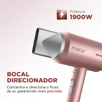 Secador de Cabelos Compact Turbo Mondial Golden Rose 1900W SC-38-GR - 3